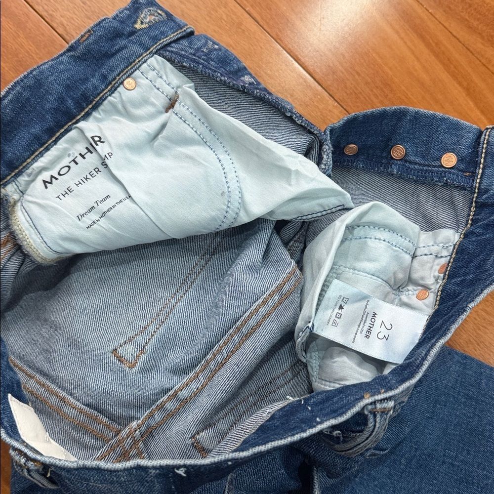 NWT MOTHER Women's The Hiker Skimp Mid Rise Jeans Size 23 - Picture 7 of 14